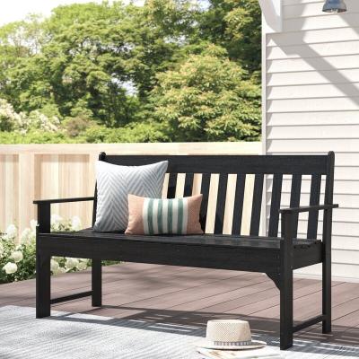 China Durable Luxury Outdoor Furniture Vintage Antique Armrest Cast Aluminum Bench Metal Patio Park Garden Benches for sale