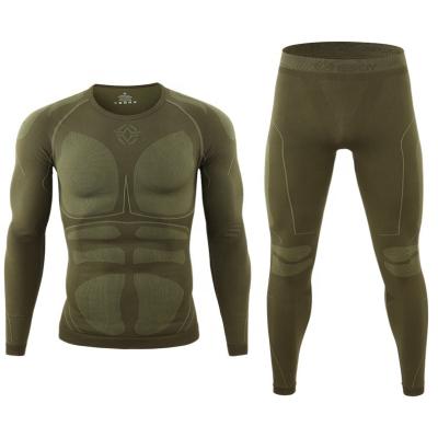 China Wholesale Breathable High Quality Long Sleeve Winter Outdoor Warm Fleece Striped Thermal Underwear For Men for sale