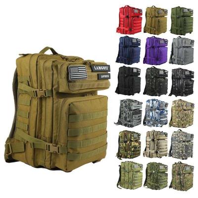 China 900D Oxford 45L Large Capacity Tearproof Outdoor 3P Waterproof Multicolor Tactical Backpack for sale