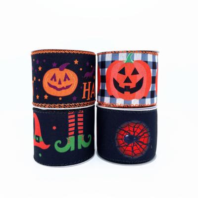 China Wholesale Holiday Halloween Ribbon Cartoon Printing Polyester Fiber Ribbon Decoration Eco-friendly New Product/Custom Made for sale