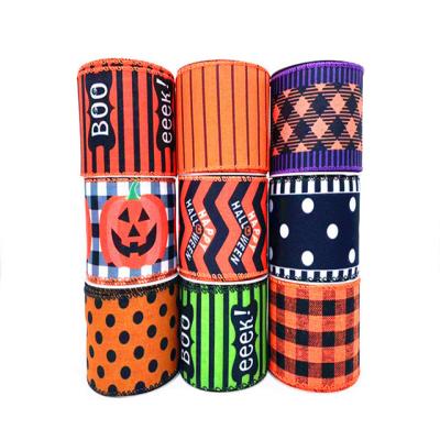 China Wholesale Holiday Halloween Ribbon Cartoon Printing Polyester Fiber Ribbon Decoration Eco-friendly New Product/Custom Made for sale