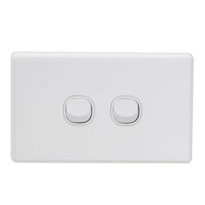 China Clipsal 2000 Series Fireproof PC SAA Approved 2 Gang 2 Way Wall Light Switch for sale