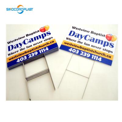 China Eco - Friendly PP Advertising Custom Logo Printed Corrugated Plastic Yard Sign Sets Board for sale