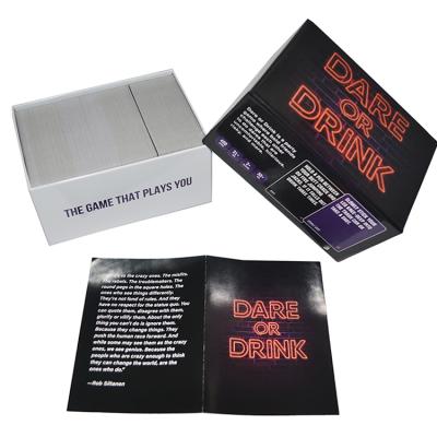 China Manufacturing Recycable Printing Custom Hard Board Box Card Game Drunk Game for sale