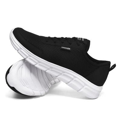 China Black White Large Size No-slip Fashion Shoes Men Women Shoes PU Sports Running Shoes 39-48 for sale