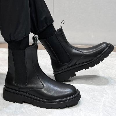 China Martin Boots Men's Shoes Men's Soled Leather Medium Plush Thickened Tube Anti-skid 2021 New Winter Chimney Boots for sale