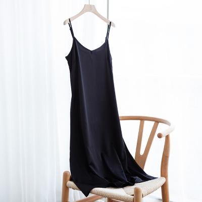 China 6% Polyester Spandex Women Satin Soft Smooth High Quality Long 94% Summer Dress for sale