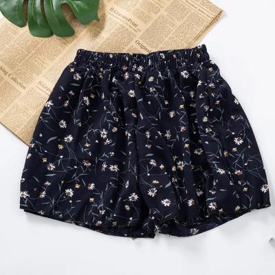 China Summer vacation QUICK DRY boho dot print chiffon women's loose floral shorts for sale