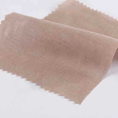 China Sustainable Popular Fashionable 14s Washed 100 Pure Plain Color Woven Linen Fabric For Dress for sale