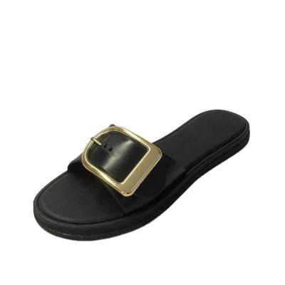 China Top Quality Best Price Light Metal Buckle Fashion Soft Slippers For Women for sale