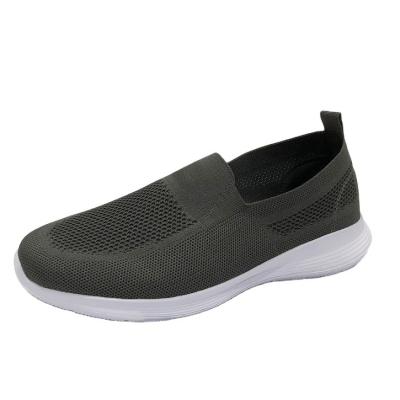 China BrAeathable Lightweight Breathable Flight Woven Mens Soprt Top Gray Slip On Shoes for sale