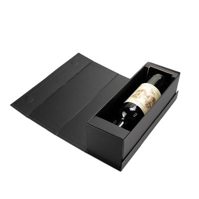 China Recycled Materials Wholesale Custom Flat Folding Empty Gift Box Gift Box With Magnetic Lid For Wine Magnet Cardboard Box for sale