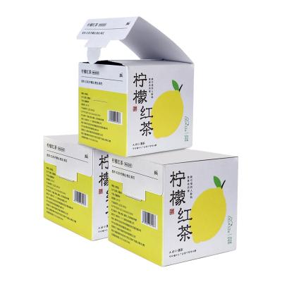 China Custom Paper Folding Color Printing Cardboard Beverage Black Tea Packaging Box Recyclable for sale