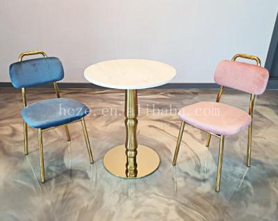 China Round Marble Table Easy Cleaning Small Dining Table for sale