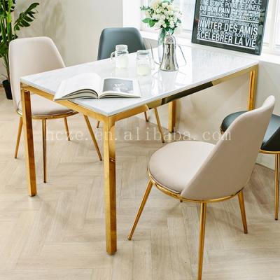 China Modern Furniture Dining Table Marble Easy Cleaning And High End Luxurious Indoor Table for sale