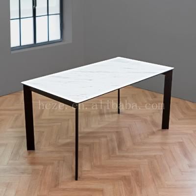 China Rectangular Heat Insulated High End Ceramic Tabletop Dining Table For Home for sale