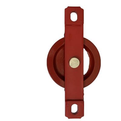 China Farms 2022 Hot Selling Wrought iron directional Chicken 90mm steel pulley for poultry use for sale