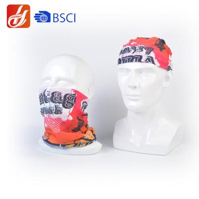 China Custom Logo Sports Head Scarf Multifunctional Seamless Tubular Bandana HTNW0025 for sale