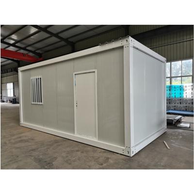 China Low Cost Puerto Rico Modern Modular Cabin 20 Feet Flat Pack Movable Modern Steel Container House Foldable for sale