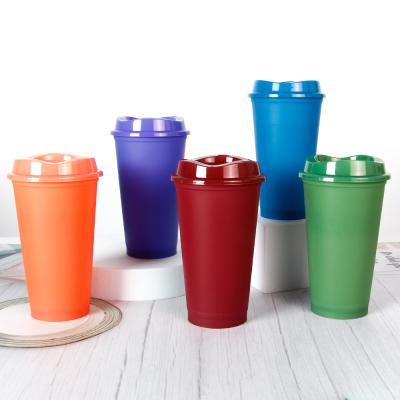 China Sustainable Hot Drinks Color Changing Plastic Sublimation Tumbler Coffee Cup For Christmas for sale