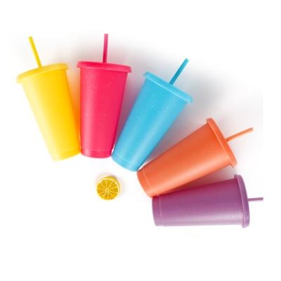 China Hot Sale Sustainable 24 Ounce PP Reusable Plastic Cup Magic Tumbler Plastic Cup Coffee for sale