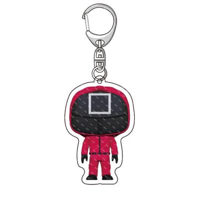 China TV Advertising Customized Acrylic Key Chain The Same Squid Game Key Chain Pendant Gift for sale