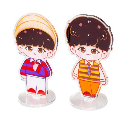 China Customize Character Custom Acrylic Standee Animation Model Double Sided Transparent Holographic Display Stand for sale