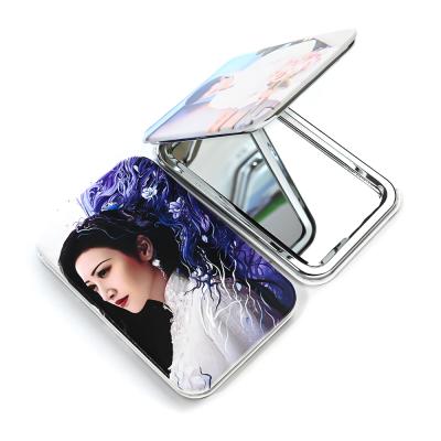 China China 95*61MM Mini Small Rectangular Makeup Mirror Customized Gift Exquisite Wholesale for sale