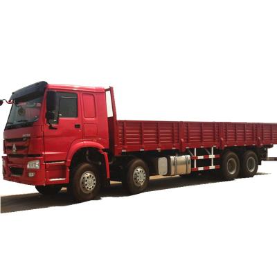 China SINOTRUK HOWO 8X4 371HP 35T TRUCK TRUCK FLATBED CARGO TRUCK WITH SIDE WALL ZZ1317N4667W 12000*2500*3200 for sale