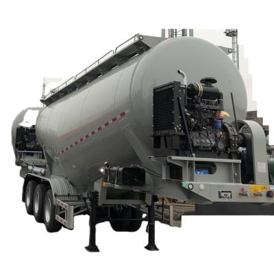 China CIMC 3 Axle 38m3 Cement Tanker Trailer / 9 Bulk Cement Tanker Truck Cement Trailer for sale