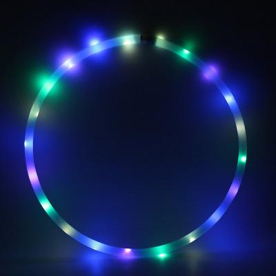 China Wholesale 90Cm Multi-Color Flashing Hula Ring With Light For Adults And Kids Led Light Up Hoops 90cm for sale