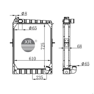 China Engine Cooling System Factory Outlet Water Cooling Copper Brass Radiator For Mercedes Benz Bus MT 0455000004 for sale