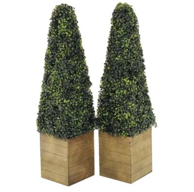 China Industrial Artificial Boxwood Pyramid Obelisk Boxwood Topiary Tree For Indoor Ornament for sale