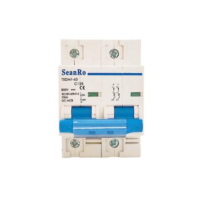 China SeanRo DC MCB PV Solar Breaker 80A 100A 125A 1P 2P Solar Breaker 2P 1000V 10KA 6KA for sale