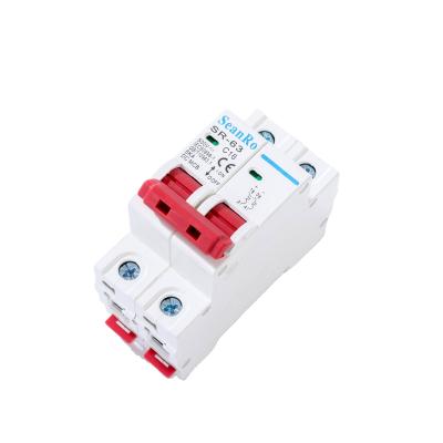 China SunRo low voltage mcb 1 MCB circuit breaker price DC breaker 2 solar post 6KA for sale