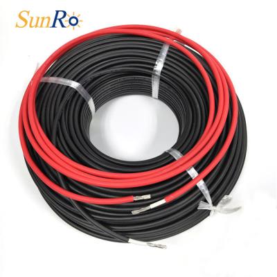 China SunRo PV1-F Industrial Supply XLPE TUV Photovoltaic 2x4mm2 PV 2x4mm 2 x 10mm2 cable solar xlpe solar cable for sale