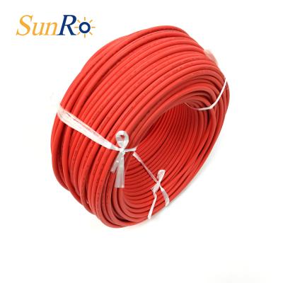 China SunRo Industrial Low Voltage Tinned XLPE Jacket 4 mm2 Copper Photovoltaic Solar PV Cable 6mm2 Black for sale