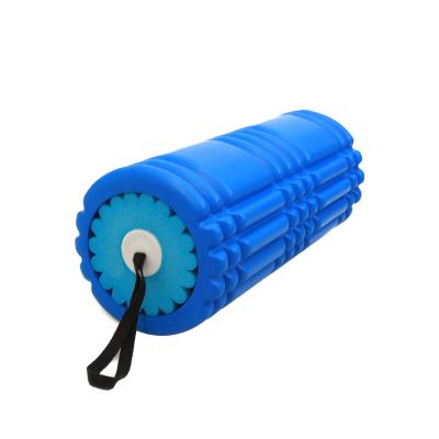 China HKYR12210 2 in 1 Customized Eco-friendly Fitness Massage Roller Foam Yoga Roller Set Plastic PPE Yoga Roller Set for sale