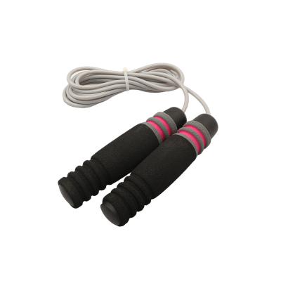 China Durable Adjustable Portable HKJR6141-10 Foam Handles PVC Fitness Jump Rope Foam Handle Jump Rope for sale