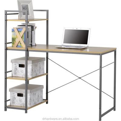 China Convertible Wooden Computer Desk With Shelf For Office Furniture Table for sale