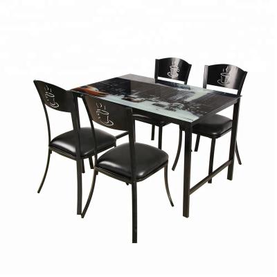 China Wholesale High Quality Extendable Modern Dining Furniture Dining Table And Chair Set With Glass Top for sale