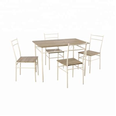 China Regular Modern Dining Table Set Metal Dining Room Furniture With Cushion Seat for sale