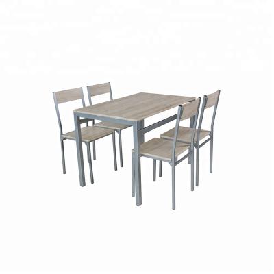 China Wholesale Factory Regular Modern Dining Table Dining Table And Chair Set With Wood Top for sale