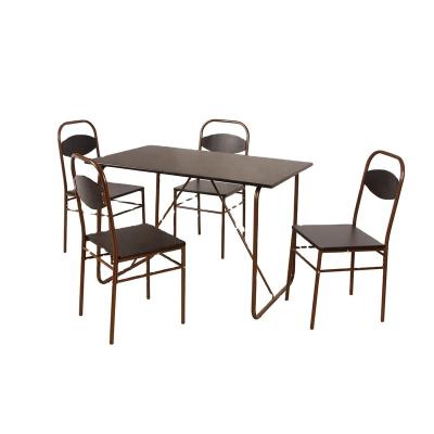 China Factory Design Adjustable Dining Table Set Metal Dining Table and Chair (Size) With Back Seat for sale