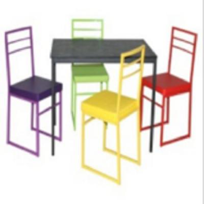 China Modern Convertible MDF Fashion Dining Table Set And Colorful Chairs For Dining Room Furniture for sale