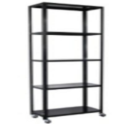 China Black Modern Metal Large Capacity Trolley Mobile Shelf for Child Book Storage for sale