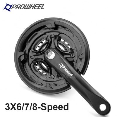 China Mountain Bikes Cycle Accessories Bike Crank Set Freewheel Bicycle Crank Length Adjustable 3X6/7/8 Speed for sale