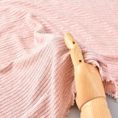 China Popular Stretch Products Single Stretch 4x2 Rib Knit Polyester Rayon Fabric For Garments for sale