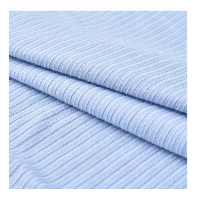 China Wholesale Fashionable Stretch Knit Fabric Factory Customized Rib 4X3 Plain Dyed Knit Rib Fabric for sale