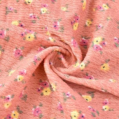 China 2022 Digital Printing Product Plain Spandex Crepe Flower Sale Digital Printed Warp Available Best Knitting Polyester Fabric For Dresses for sale